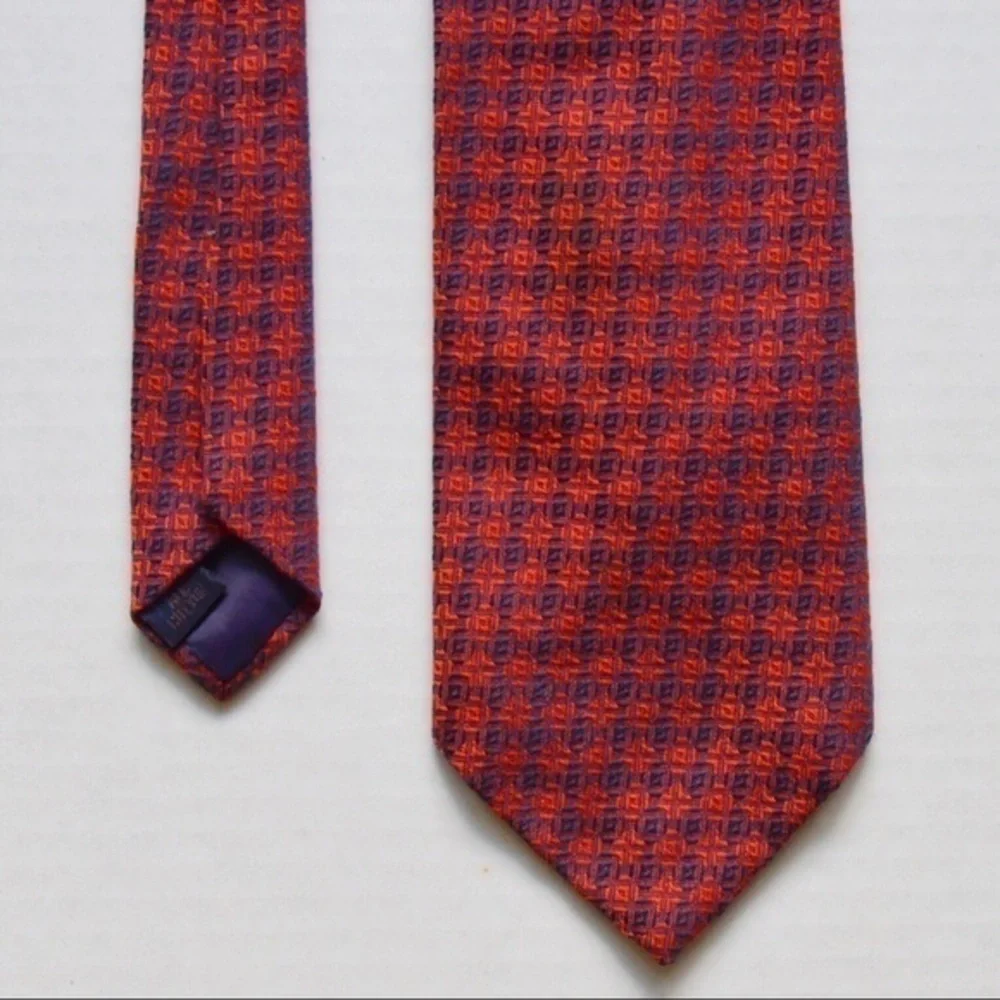 Vintage Rooster Ruffler 100% Cotton‎ Textured Print Tie